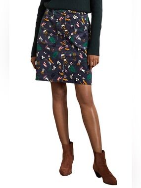 Boden Cavendish Fox Forest Corduroy Skirt size 6